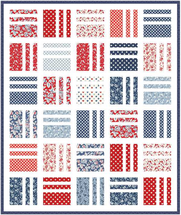 Squared Up Quilt Kit – 63" x 81" – Freedom Garden Patriotic Quilt