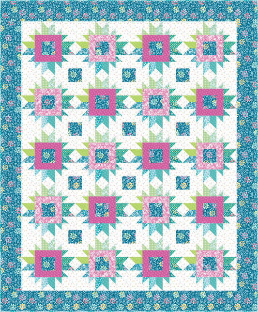 Star Particles Quilt Kit | Chasing Rainbows by Leslie Ryan | Throw 57½" x 69½" | 50% Deposit Preorder | July 2026