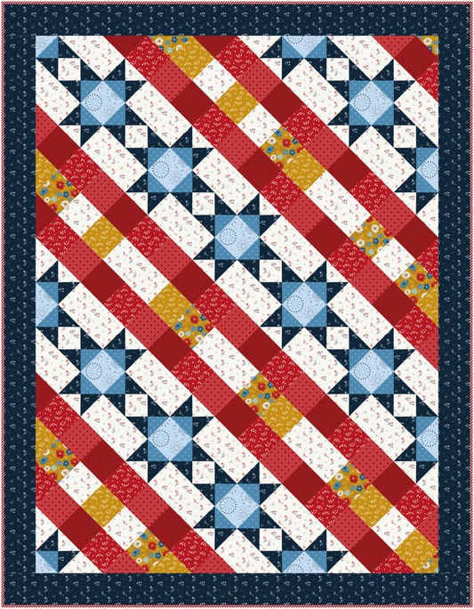 Stars N Stripes Quilt Kit Featuring Patriotic Pride by Sandy Gervais for Riley Blake Designs - February 2027 Preorder