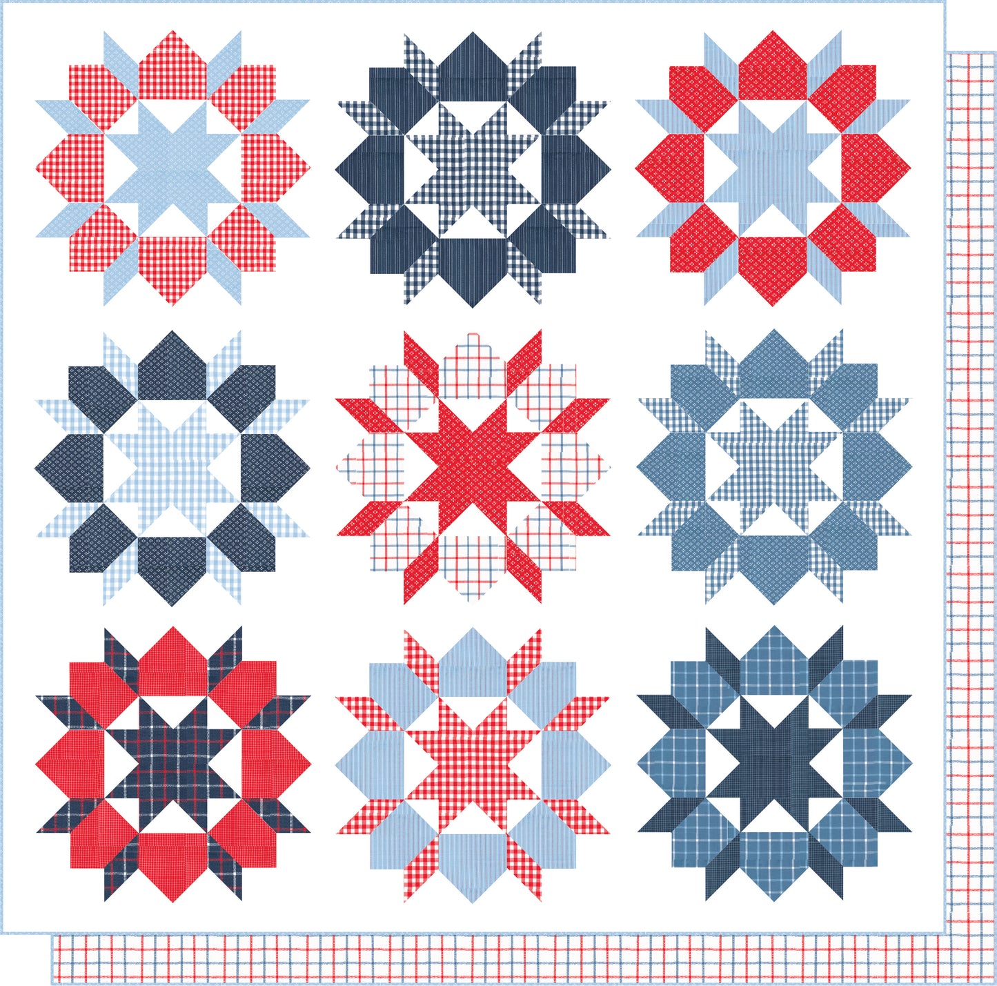 Swoon Moda Box Kit | Stars & Stripes Wovens by Camille Roskelley | 50% Deposit Preorder | March 2027  C