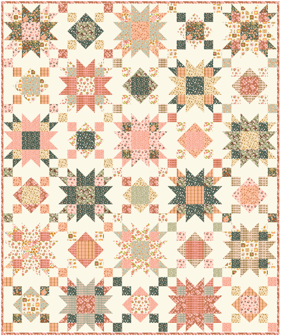 Summer on the Porch Twin Quilt Kit – Orchard Blooms | 76" x 88" | 50% Deposit Preorder | May 2027