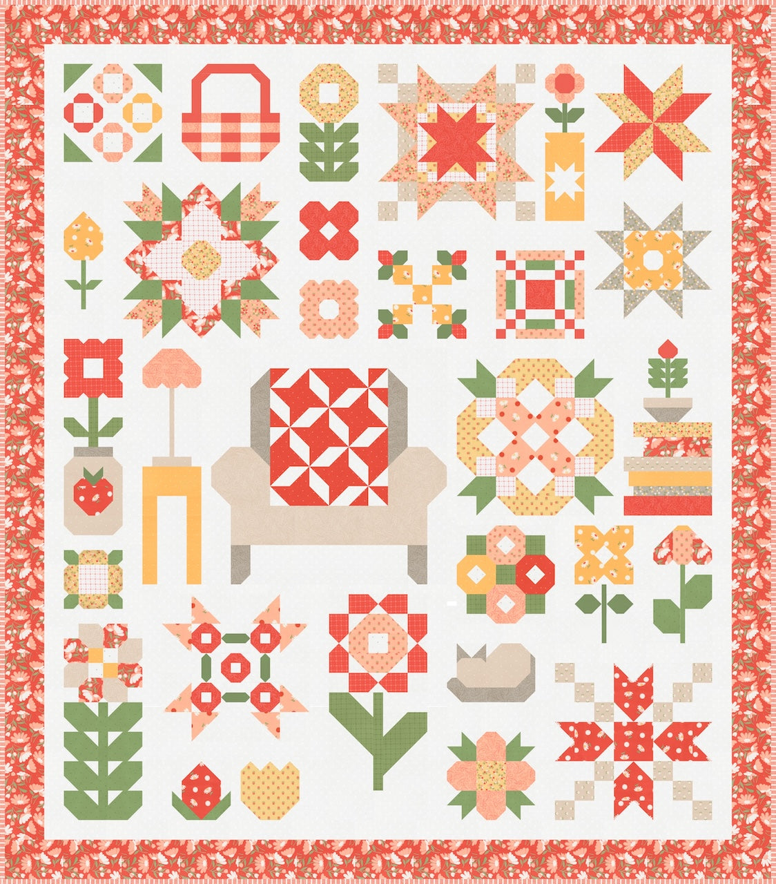 Sunroom Sampler Quilt Kit by Corey Yoder | Moda Box Kit | 50% Deposit Preorder | April 2027