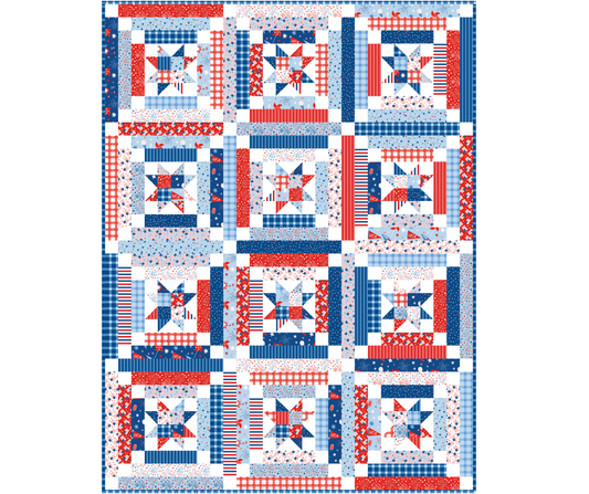PREORDER February 2026 Limelight Quilt Kit – Firecracker – Fat Quarter Throw