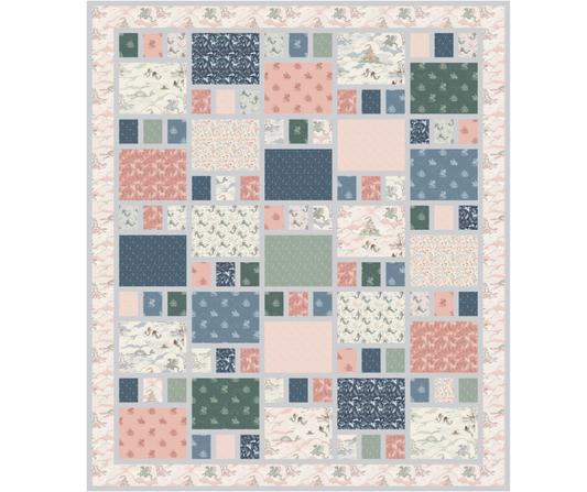 Preorder Craftsman Quilt Kit Story Land Silver Pink Throw 77x90 | October 2026