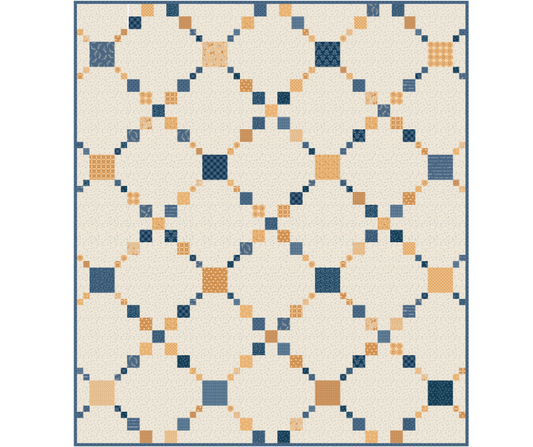 Irish Puzzle Quilt Kit – Denim & Daisy by Lori Holt (Preorder October 2026) | 62.5” x 70.5”