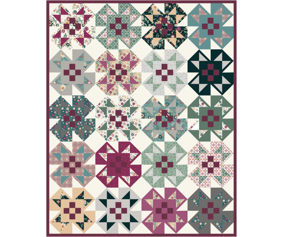 Spring Garden Quilt Kit Throw 64x80 – Where the Wild Flowers Are | Preorder