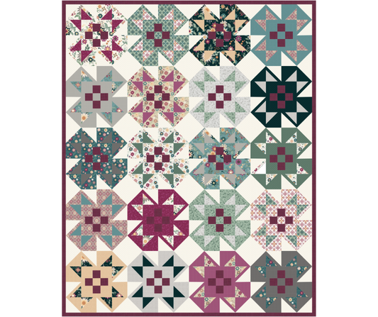 Spring Garden Quilt Kit Throw 64x80 – Where the Wild Flowers Are | Preorder