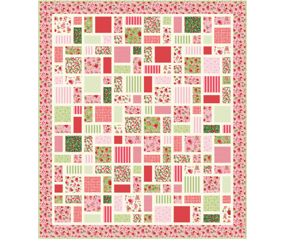 Strawberry Shortcake Double Delight Quilt Kit – 78" x 88" – 50% Deposit Preorder – November 2026