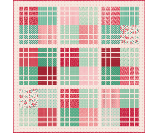 Double Dash Quilt Kit – Berry & Sage by Lori Holt (67" x 67") | Riley Blake Designs