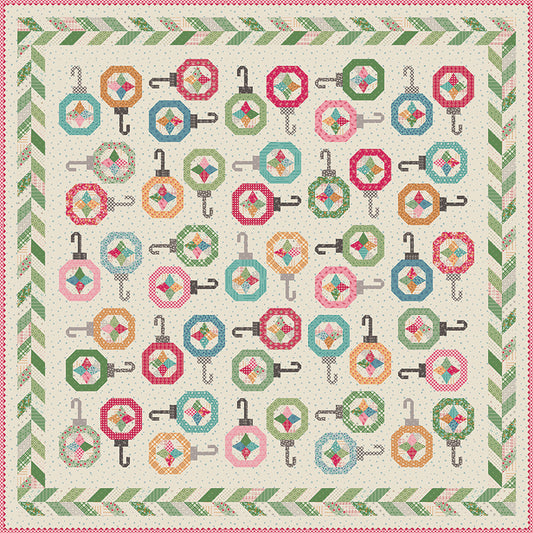 Lori Holt Home Town Holiday 2 Vintage Ornaments Quilt Kit – 50% Deposit July 2027 Preorder