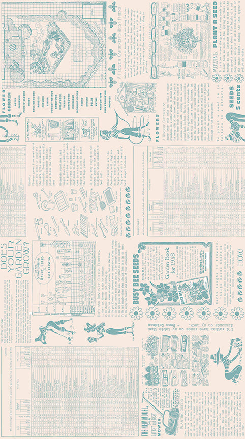 Flower Patch Wide Back – Raindrop – Lori Holt – 107"/108" Quilt Backing – Riley Blake Designs