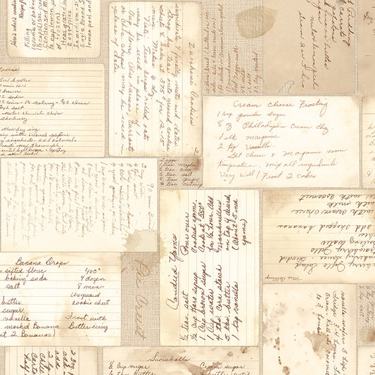 Baked with Love 108" Wideback – Recipe Card Print by Lori Holt