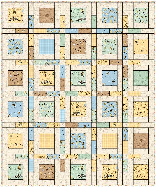 Boxed Up Quilt Kit – Winnie the Pooh Fabric by Echo Park (Throw Size 58" x 70")