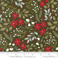 Lella Boutique Peppermint Cocoa Dark Green Floral – Moda 5281 15 (By the Yard) (with ruler)