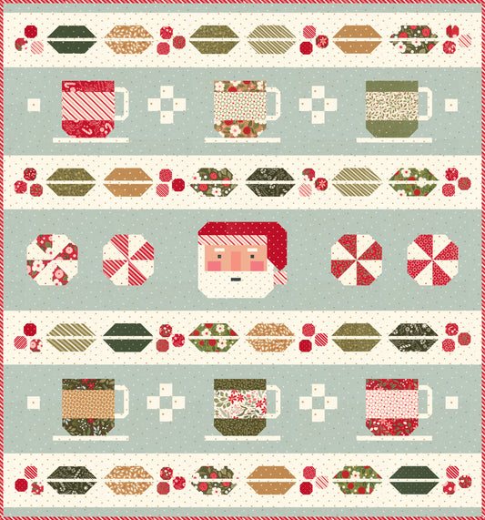 Lella Boutique Peppermint Cocoa Cocoa Party Boxed Quilt Kit – 50% Deposit May 2027 Preorder