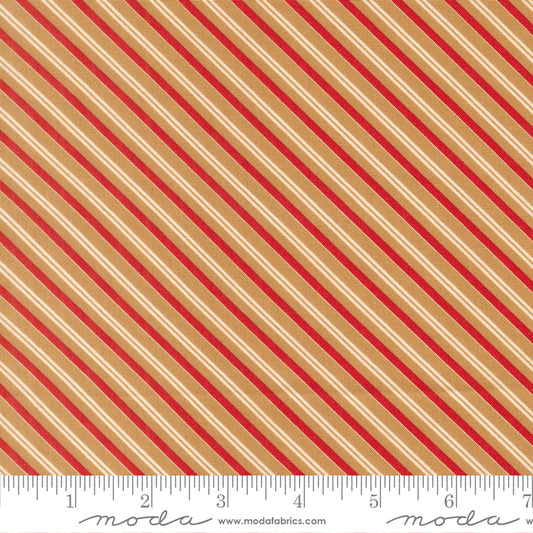 Lella Boutique Peppermint Cocoa Cinnamon/Red Stripe – Moda 5285 12 (By the Yard) (with ruler)