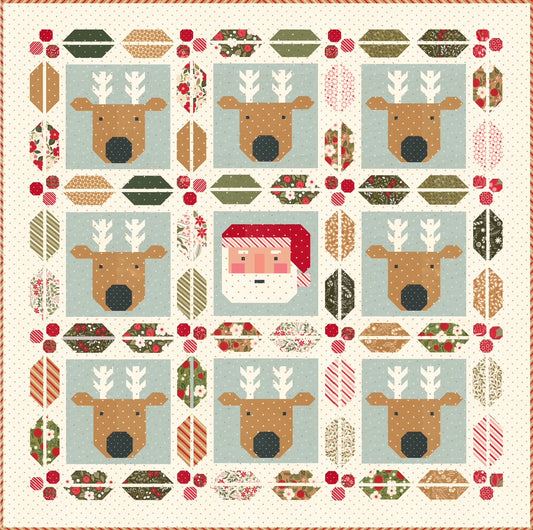 Lella Boutique Peppermint Cocoa Christmas Crew Quilt Kit – 50% Deposit May 2027 Preorder