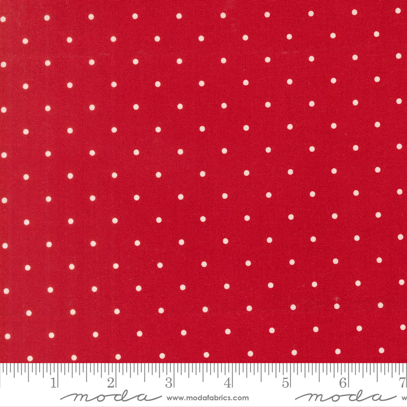 Lella Boutique Peppermint Cocoa Red Dot – Moda 5230 83 (By the Yard) (with ruler)