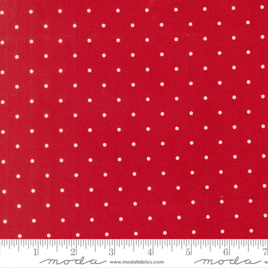 Lella Boutique Peppermint Cocoa Red Dot – Moda 5230 83 (By the Yard) (with ruler)