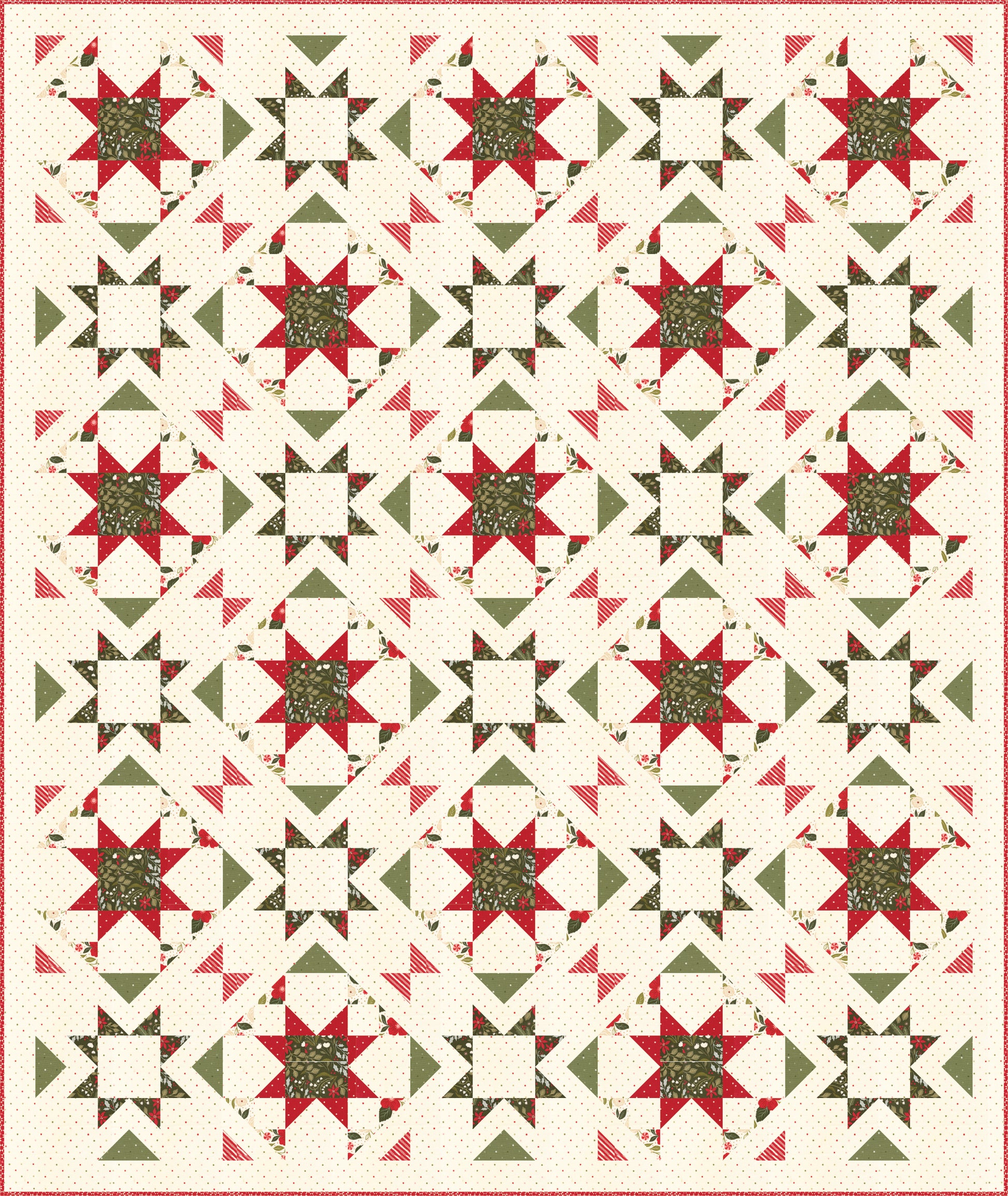 Lella Boutique Peppermint Cocoa Oh Ryan Quilt Kit – 50% Deposit May 2027 Preorder
