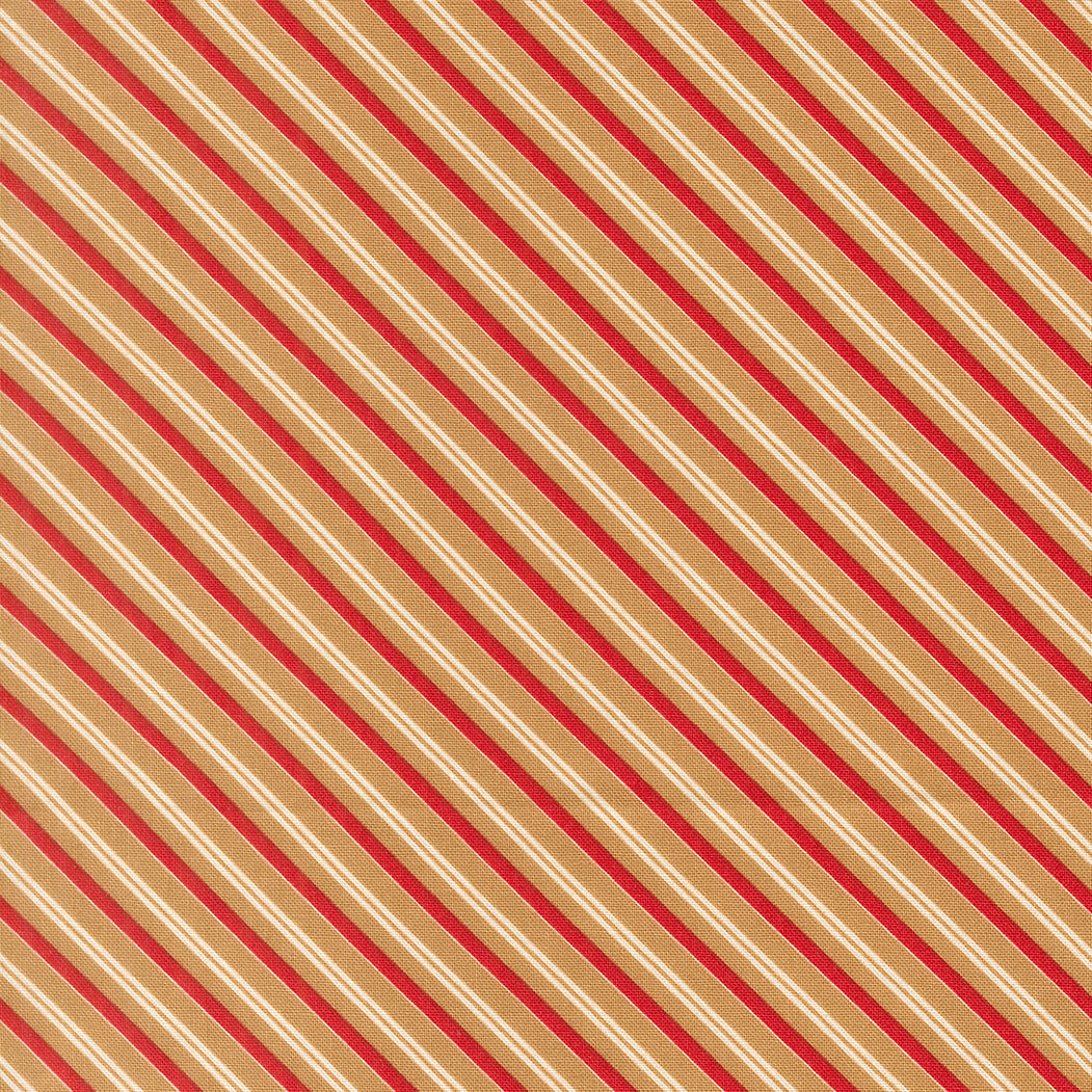 Lella Boutique Peppermint Cocoa Cinnamon/Red Stripe – Moda 5285 12 (By the Yard)