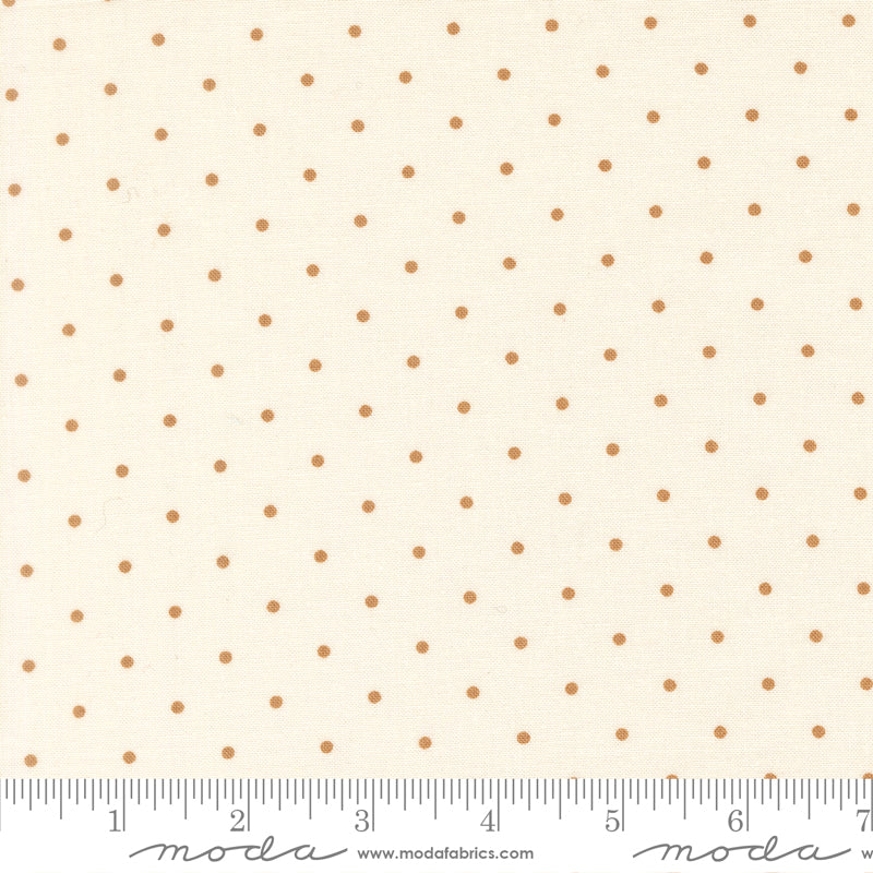 Lella Boutique Peppermint Cocoa Cream Dot – Moda 5230 84 (By the Yard) (with ruler)