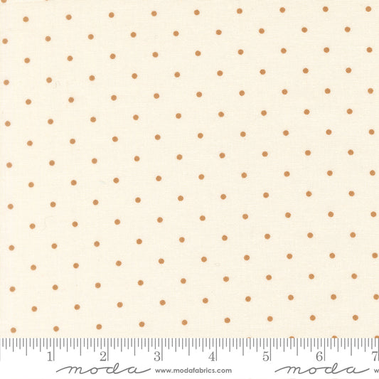 Lella Boutique Peppermint Cocoa Cream Dot – Moda 5230 84 (By the Yard) (with ruler)