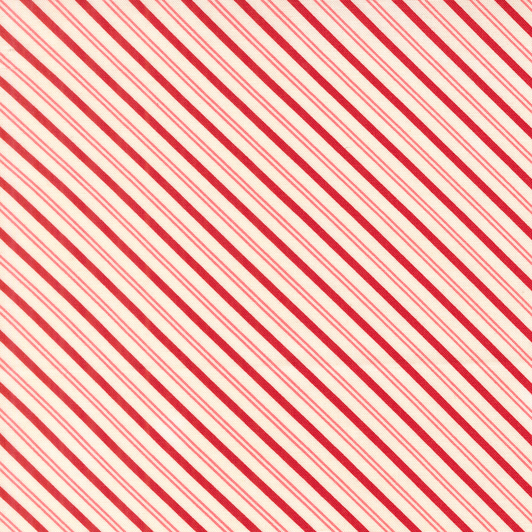 Lella Boutique Peppermint Cocoa Red/Cream Stripe – Moda 5285 11 (By the Yard)