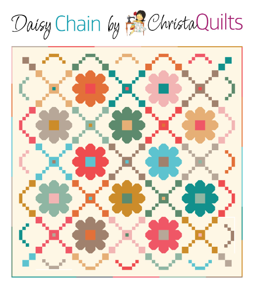 Daisy Chain Quilt Kit | 69" x 69" Throw | Confetti Cotton Solids | Christa Quilts | 50% Deposit Preorder | August 2026